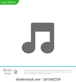Music note icon vector design