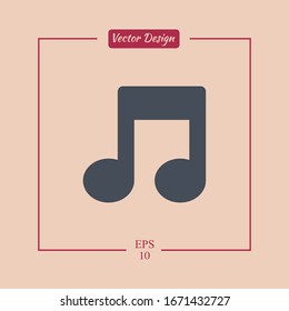 Design der Vektorillustration mit Musiknotizen