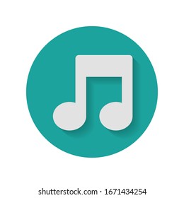Diseño vectorial de icono de nota musical