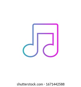 Music note icon vector design