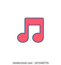 Music note icon vector design