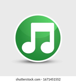 Diseño vectorial de icono de nota musical