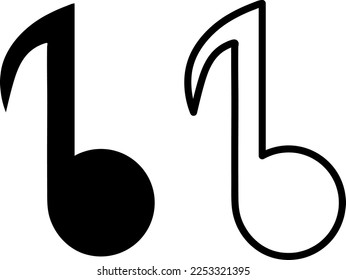 music note icon. music note vector design trendy style illustration on white background..eps