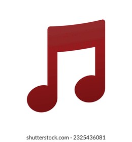 Icono de Nota de música. Ilustración de diseño vectorial de nota musical. Aplicación de icono Nota de música. Señal de música simple. 