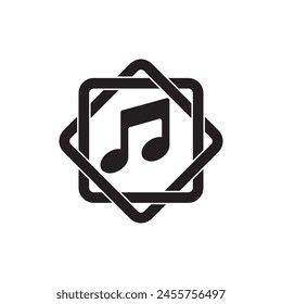 music note icon vector design element logo template