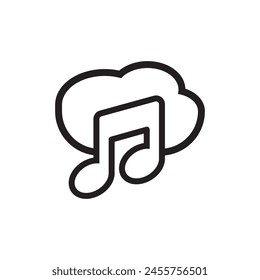 music note icon vector design element logo template