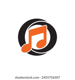 music note icon vector design element logo template