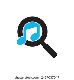 Plantilla del logotipo del elemento de diseño del Vector del icono de nota musical