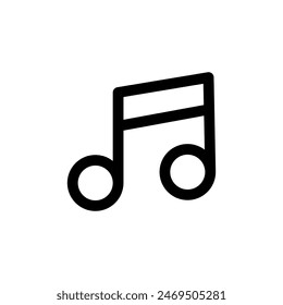 Music note icon, vector design