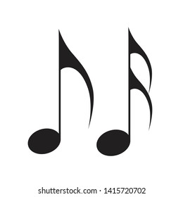 Music note icon vector flat isolated on white background for your web site design