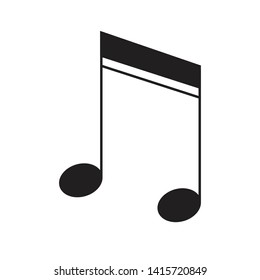 Music note icon vector flat isolated on white background for your web site design