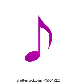 Music note icon - Vector. Flat design style eps 10