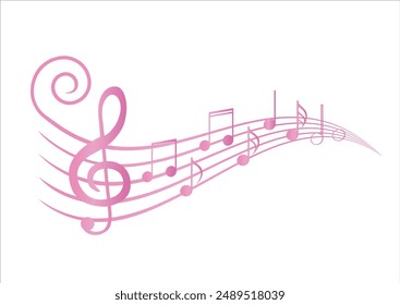 music note icon vector hand drawn 