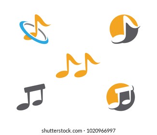 Music note Icon Vector illustration design template