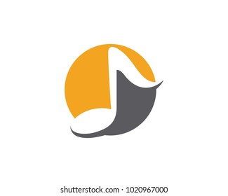 Music note Icon Vector illustration design template