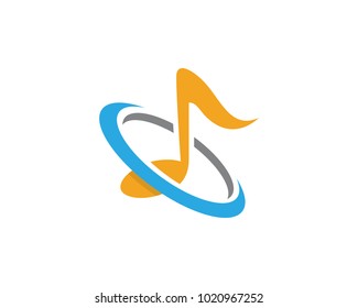 Music note Icon Vector illustration design template