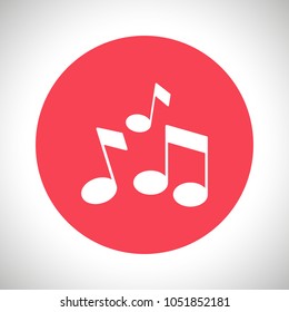 Music note icon vector illustration. Minimalist style.