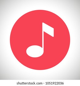 Music note icon vector illustration. Minimalist style.