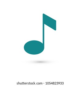 Music note icon vector illustration. Minimalist style.