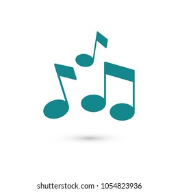 Music note icon vector illustration. Minimalist style.