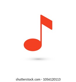 Music note icon vector illustration. Minimalist style.