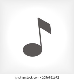 Music note icon vector illustration. Linear symbol with thin outline. The thickness is edited. Minimalist style.