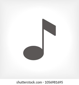 Music note icon vector illustration. Minimalist style.