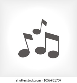 Music note icon vector illustration. Minimalist style.