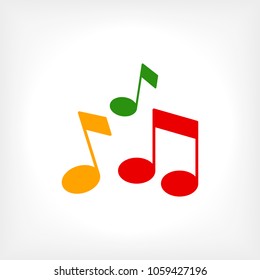 Music note icon vector illustration. Minimalist style.