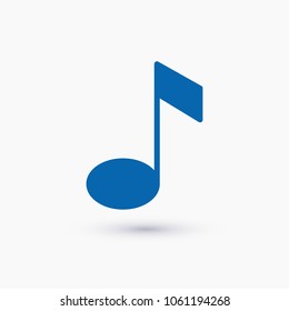 Music note icon vector illustration. Minimalist style.