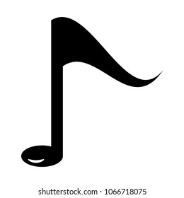 Music Note Icon, Vector Illustration