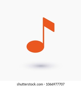 Music note icon vector illustration. Minimalist style.