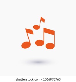 Music note icon vector illustration. Minimalist style.