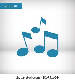 Music note icon vector illustration. Minimalist style.