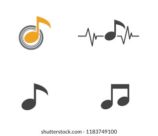 Music note Icon Vector illustration design