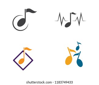 Music note Icon Vector illustration design