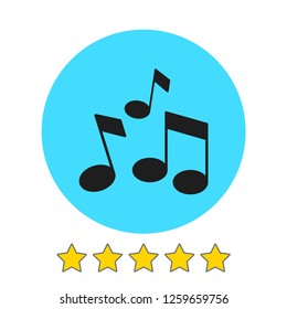 Music note icon vector illustration. Minimalist style.