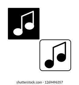 MUSIC NOTE ICON. VECTOR ILLUSTRATION