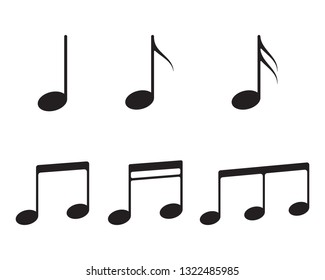 Set Music Notes Icons Isolated On Stock Vector (Royalty Free) 1669047553