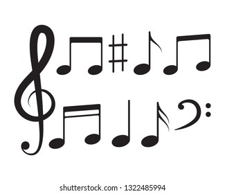 Music note Icon Vector illustration