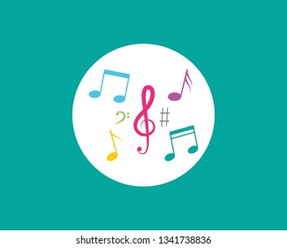 Music note Icon Vector illustration
