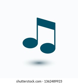 Music note icon vector illustration. Minimalist style.