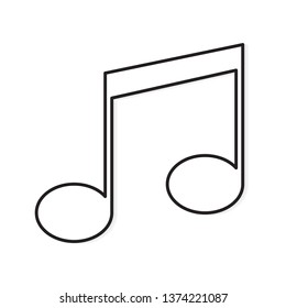 music note icon- vector illustration