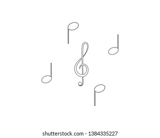 Music note Icon Vector illustration - Vector