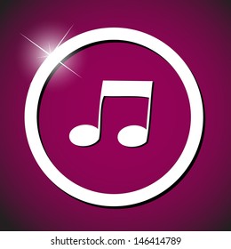music note icon vector illustration
