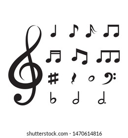 Music note Icon Vector illustration design