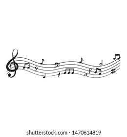 Music note Icon Vector illustration design