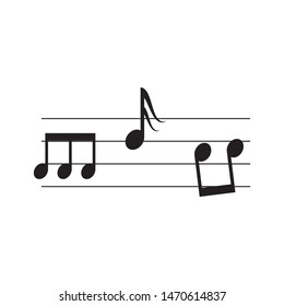 Music note Icon Vector illustration design