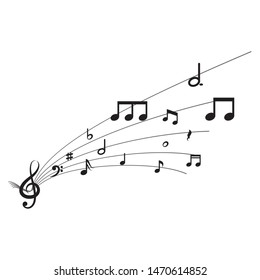 Music note Icon Vector illustration design