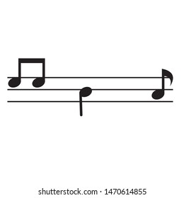 Music note Icon Vector illustration design